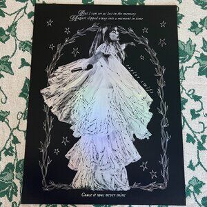 New Taylor Swift Lithograph Folklore Album Twirling Foil Rainbow August Litho